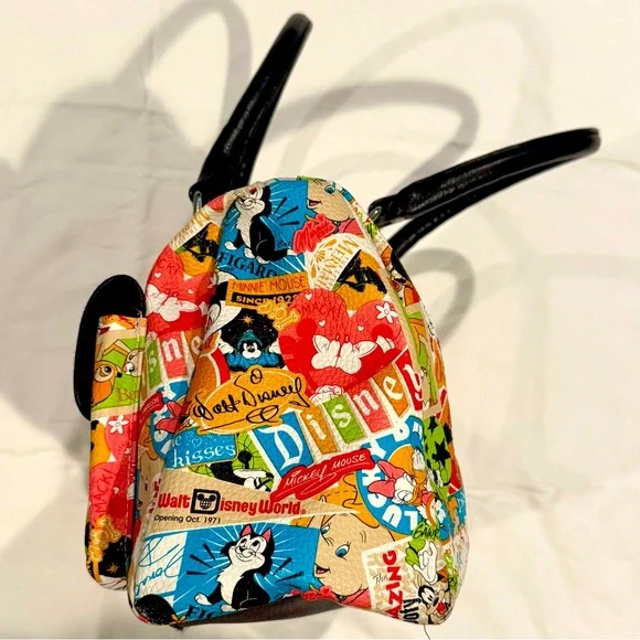 Disney Parks Handbag Classics Collage Purse Mickey Mouse and Friends Dumbo Bambi - Picture 4 of 9